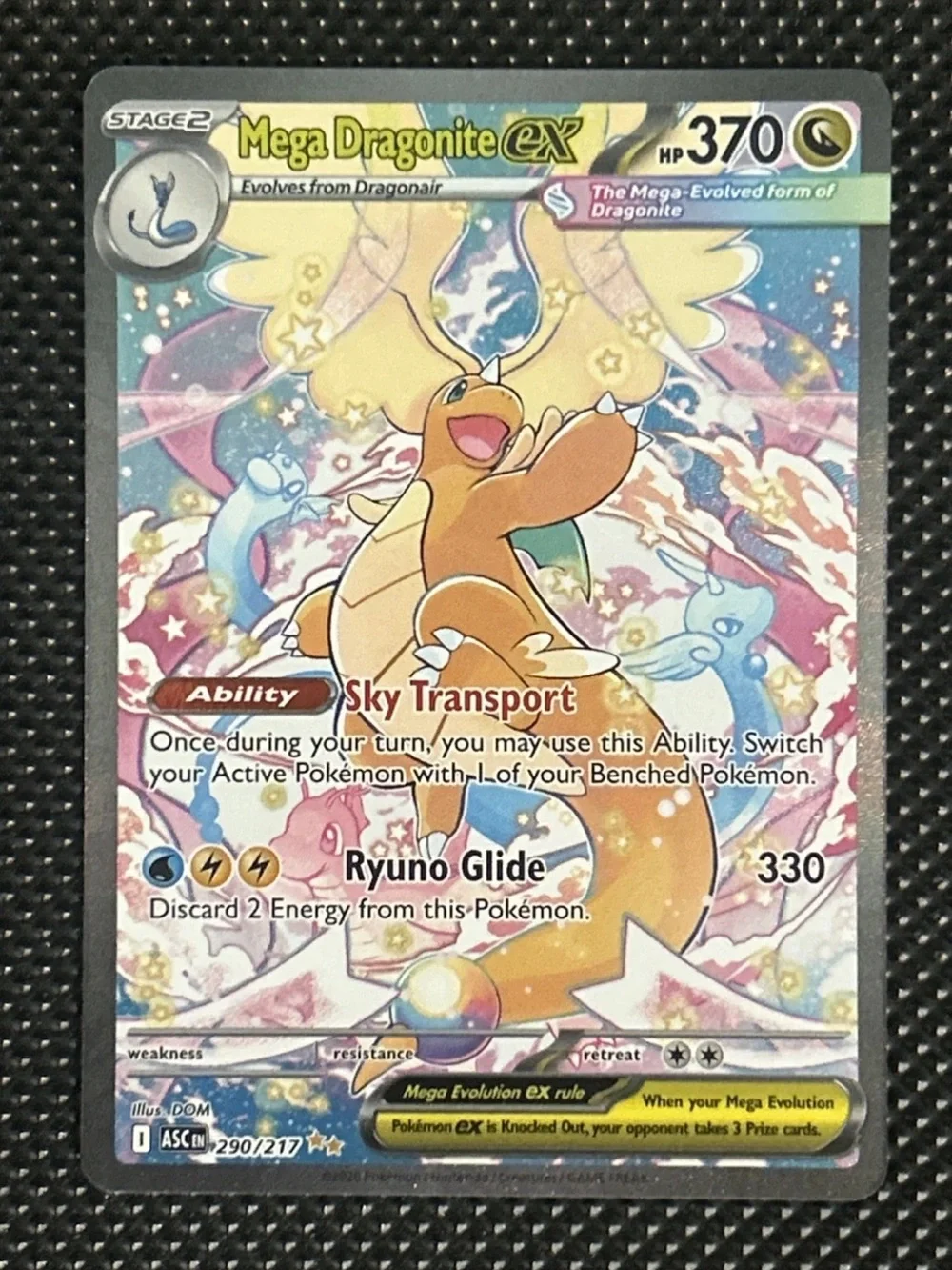 Pokemon Mega Dragonite EX Holo 290/217 from the Ascended Heroes Set M/NM
